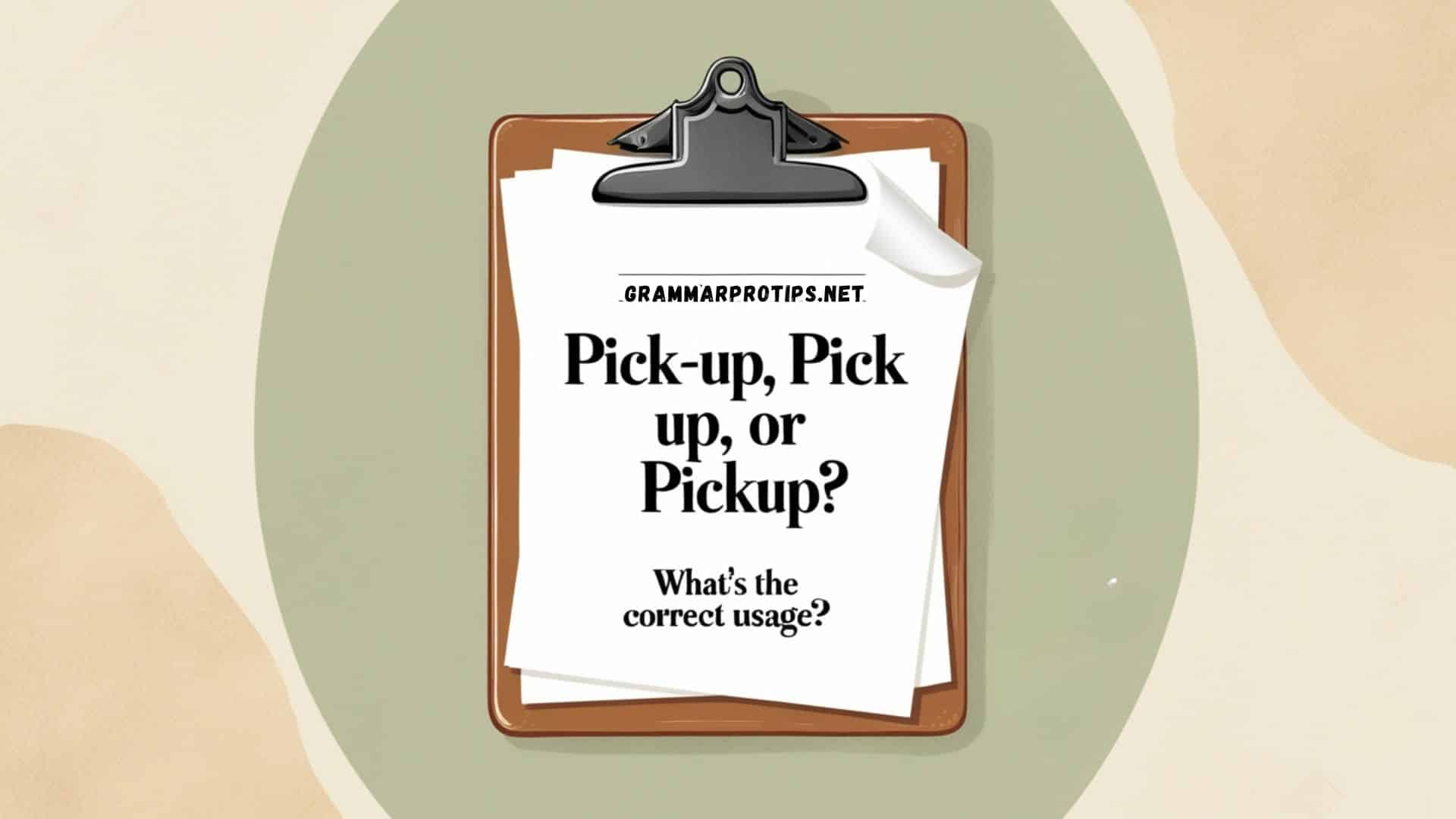 Pick-Up, Pick Up, or Pickup What's the Correct Usage