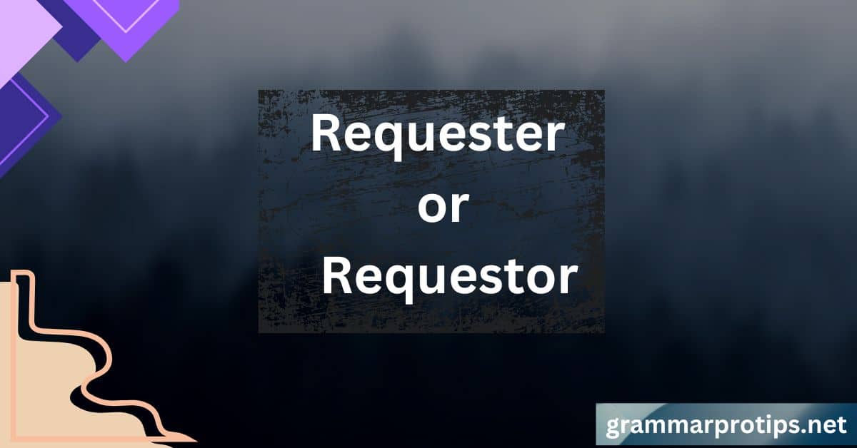 Requester or Requestor