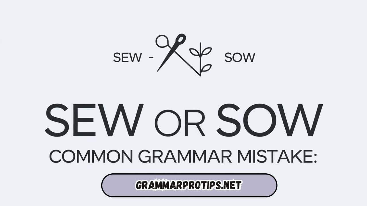 Sew or Sow – Common Grammar Mistake: