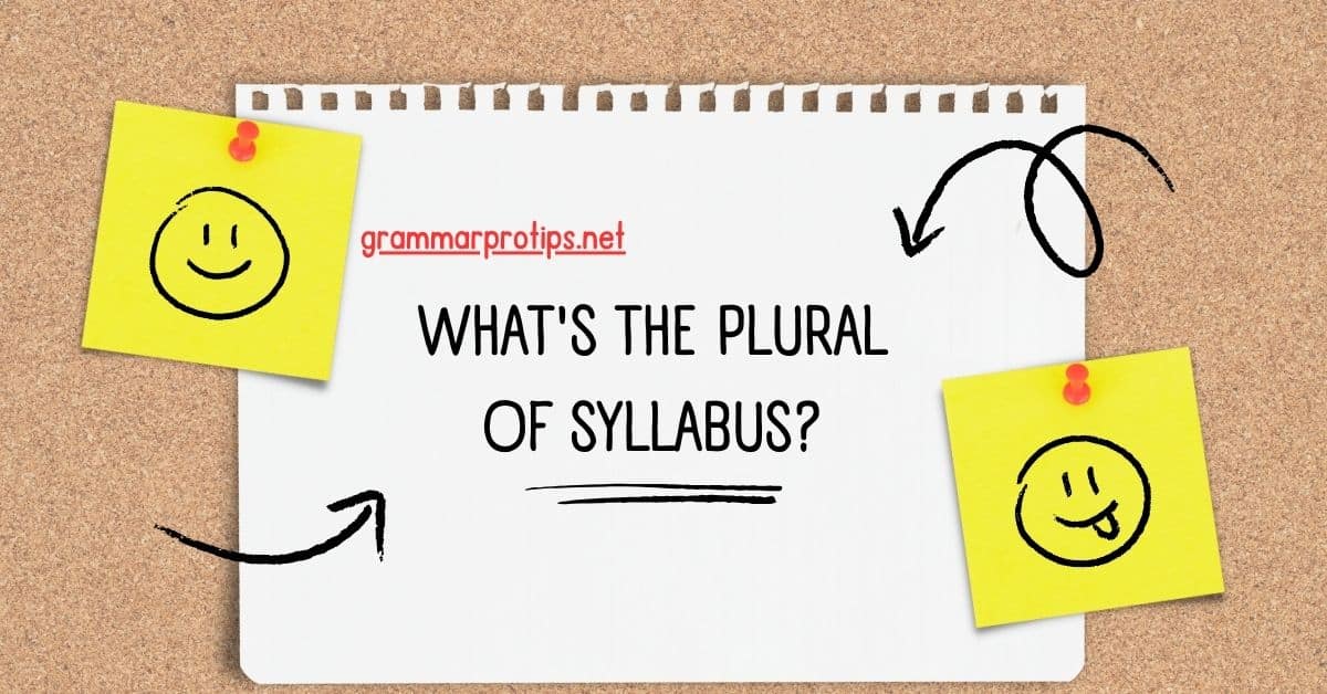 What's the Plural of Syllabus