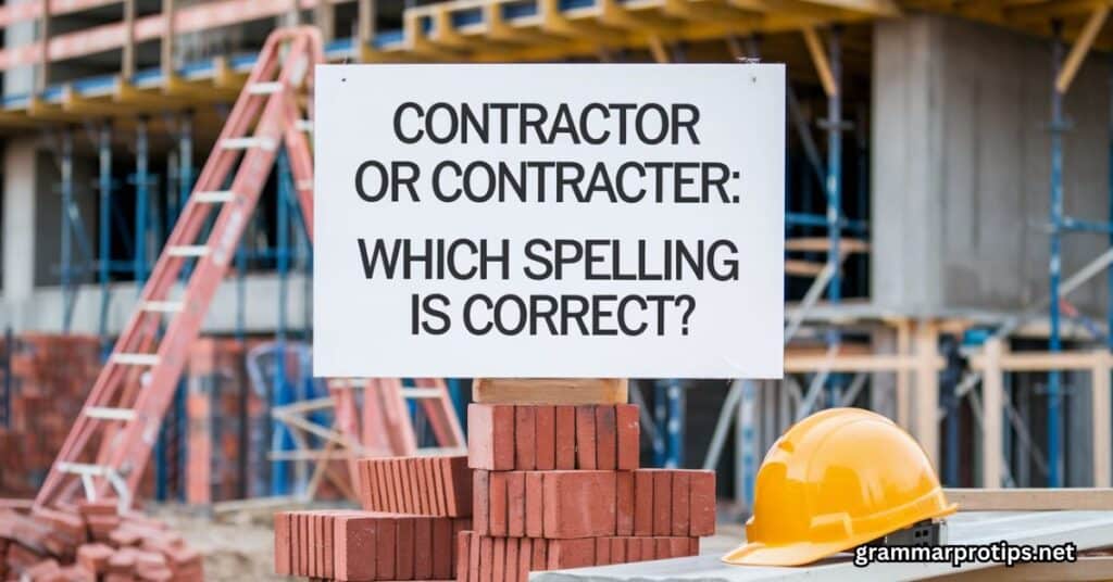 Contractor or Contracter Which Spelling is Correct 