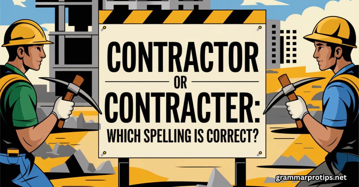 Contractor or Contracter Which Spelling is Correct